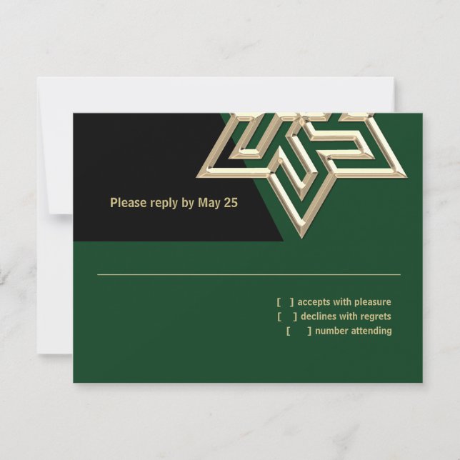 Cartons Réponse Bar Mitzvah N'importe quelle couleur avec l'étoile (Devant)
