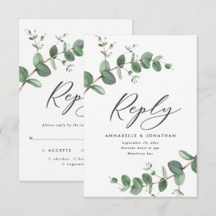 Cartons Réponse Beau délicat mariage de feuillage d'eucalyptus
