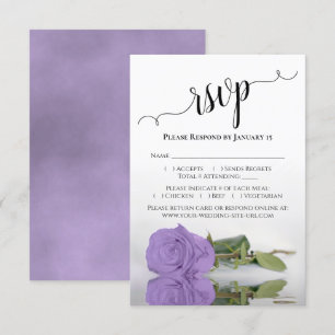 Cartons Réponse Beau reflet Lavande violet Rose Mariage