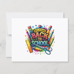 Cartons Réponse Bienvenue Retour à l'école Premier jour enseignant