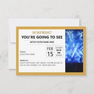 Cartons Réponse Billet Voucher De Surprise Concert Don