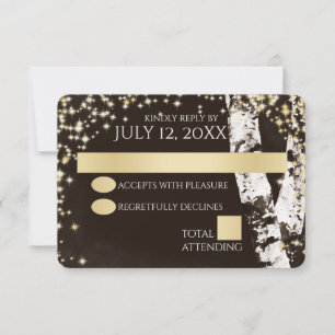 Cartons Réponse Birch Trees et Mariage étincelant