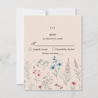 Cartons Réponse Bohème florale été simple