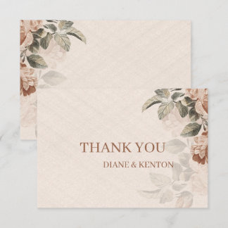 Cartons Réponse Boho Botanical Details Rustic Terracotta Thank You