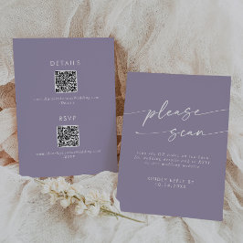 Cartons Réponse Boho Chic Lavender Purple QR Détails du code