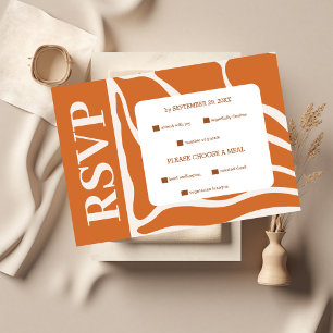 Cartons Réponse Boho Chic Retro Floral Mariage