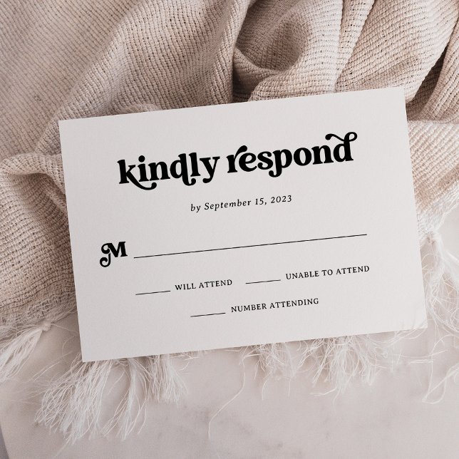 Cartons Réponse Boho et Rétro Noir et Blanc (Créateur téléchargé)