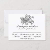 Boho Moderne Doodle Main Tirée Noir & Blanc Simple