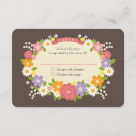 Cartons Réponse Boho Rustic Floral Mariage
