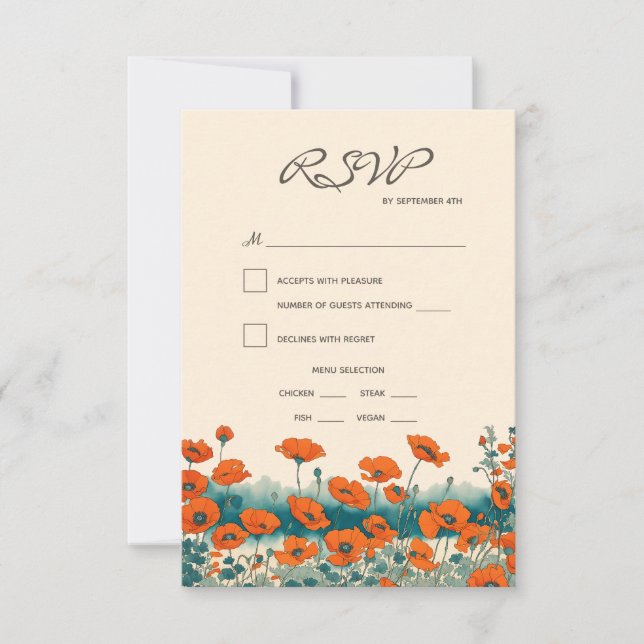 Cartons Réponse Boho Rustic Floral Meice Choice Mariage (Devant)