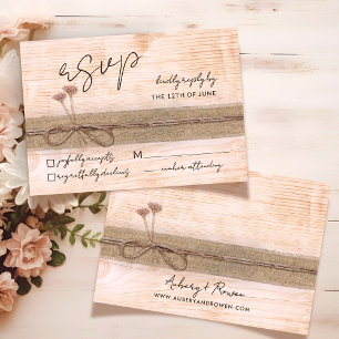 Cartons Réponse Boho Rustique Floral Blush Fleur sauvage Mariage