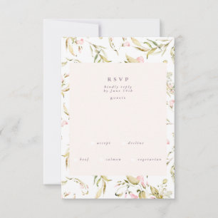 Cartons Réponse Boho Spring Botanique Grand Mariage Fleur sauvage