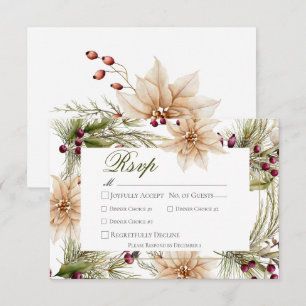 Cartons Réponse Boho Winter Greenerenergie Boughs Dîner blanc