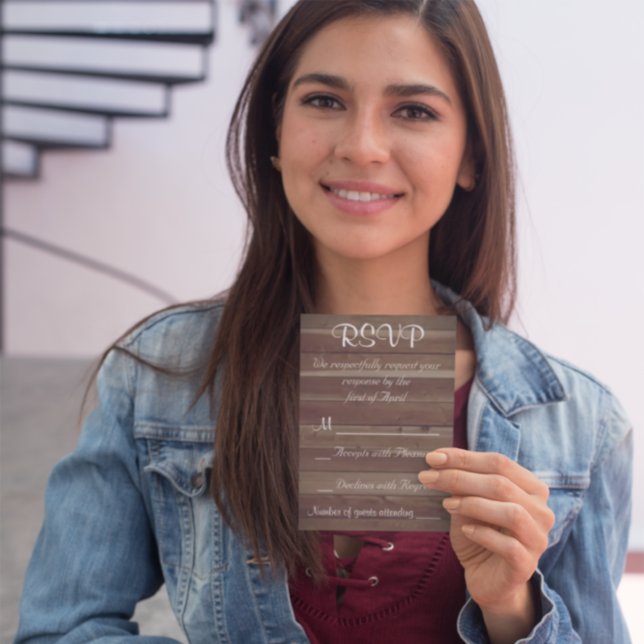 Cartons Réponse Bois rustique (Créateur téléchargé)