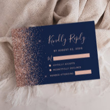 Bordure Pailletée Or Rose Navy Moderne