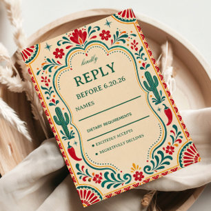 Cartons Réponse Botanique Mexicaine Folklorique Colorée