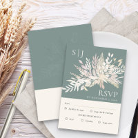 Botanique Monogramme Sage Green Mariage Entree