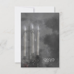 Cartons Réponse Bougie Gothique Lumière Rose ensemble Mariage