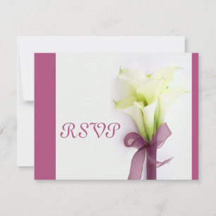 CARTONS RÉPONSE BOUQUET DE LARGES LIGNES RSVP/CALLA