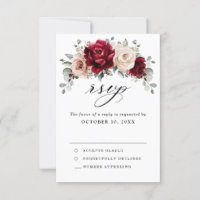 Bourgogne Champagne Ivory Mauve Rose Floral Mariag