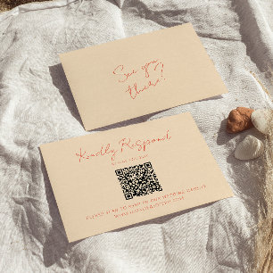Cartons Réponse Bright Coloré Rétro Whimsical QR Code Mariage