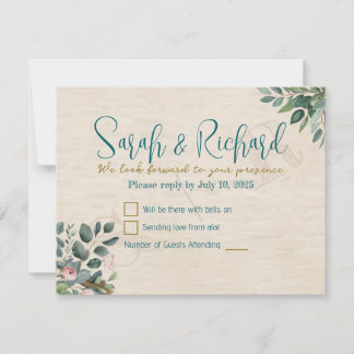Cartons Réponse Broussage & Sage avec Mariage de remplissage aquar