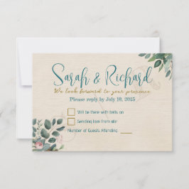 Cartons Réponse Broussage & Sage avec Mariage de remplissage aquar