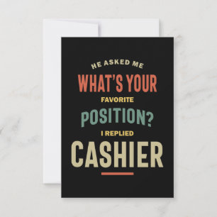 Cartons Réponse Caissier Titre du travail Cadeau