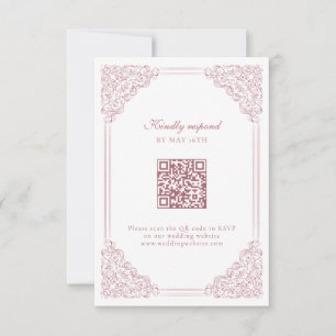 Cartons Réponse Calligraphie de script rose romantique Vintage cad