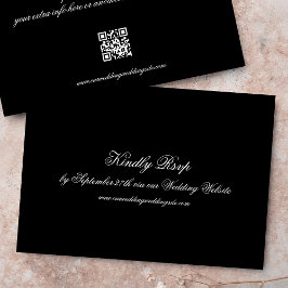 Cartons Réponse Calligraphie formelle Noir Classique QR CODE Maria