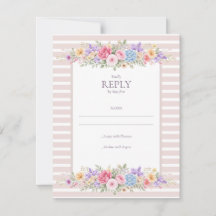 Carton d'invitation de mariage à cadre de fleurs d