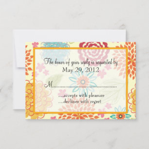 Cartons Réponse Carton d'invitation de mariage floral aquarelle