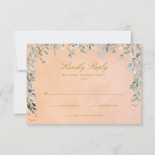 Cartons Réponse Cascade Floral de Verdure Mariage Rustique Toscan