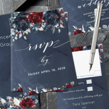 Cascading Peony Bourgogne Mariage de la Marine RSV