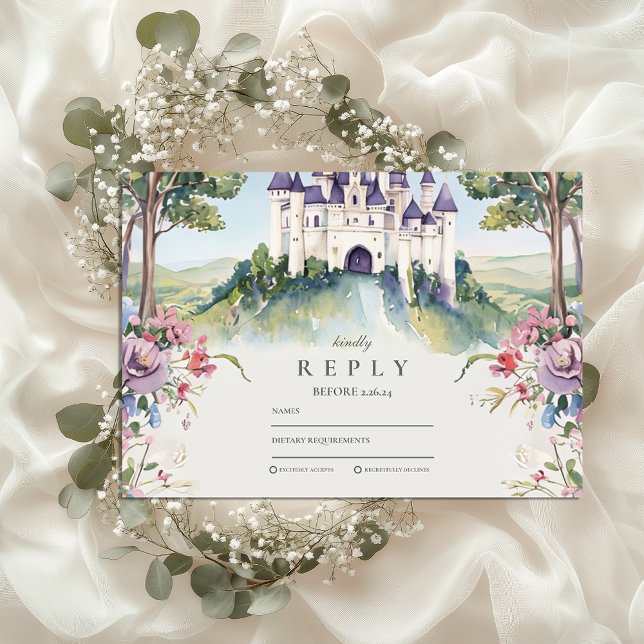 Cartons Réponse Castlecore Fairytale Garden Mariage (Créateur téléchargé)