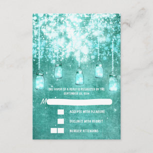 Cartons Réponse Chaîne lumières turquoises jarres de maçonnerie ma