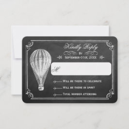 Cartons Réponse Chalkboard Hot Air Balloon Collection Mariage
