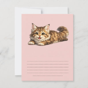 Cartons Réponse Chat Maine Coon heureux Design de vibrations posit