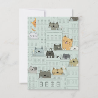 Cartons Réponse Chats Amoureux de les chats Et La Ville