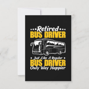 Cartons Réponse Chauffeur de Bus à la Retraite
