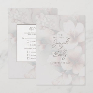 Cartons Réponse Cherry Blossom Mariage