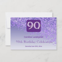 Chic 90 Anniversaire Violet Parties scintillant RS