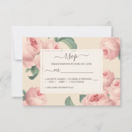 Cartons Réponse Chic Bourgogne blanc cassé Vintage rose rose Maria