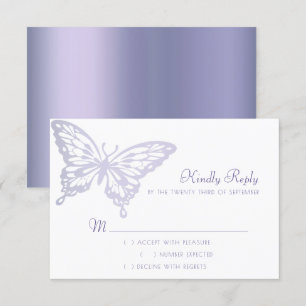 Cartons Réponse Chic papillon   Dusty Lavender violet violet