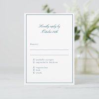 Choix de repas de mariage élégant avec bordure sar