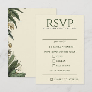 Cartons Réponse Choix vintages de nourriture forestière