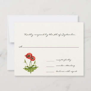 Cartons Réponse Christian Red Poppies Deux sont meilleur mariage R