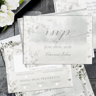 Cartons Réponse Chuppah Forêt de bouleaux Choix de repas Mariage R