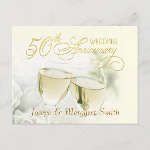 Cartons Réponse cinquantième fête d'anniversaire - cartes- de