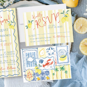 Cartons Réponse Citron bleu italien qui est plus Mariage à main